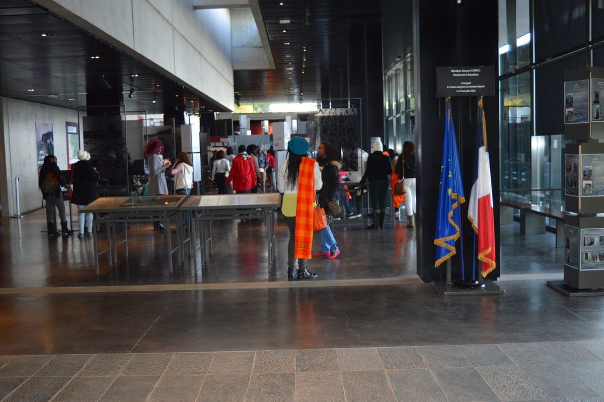 Students on a law study visit to a European institution